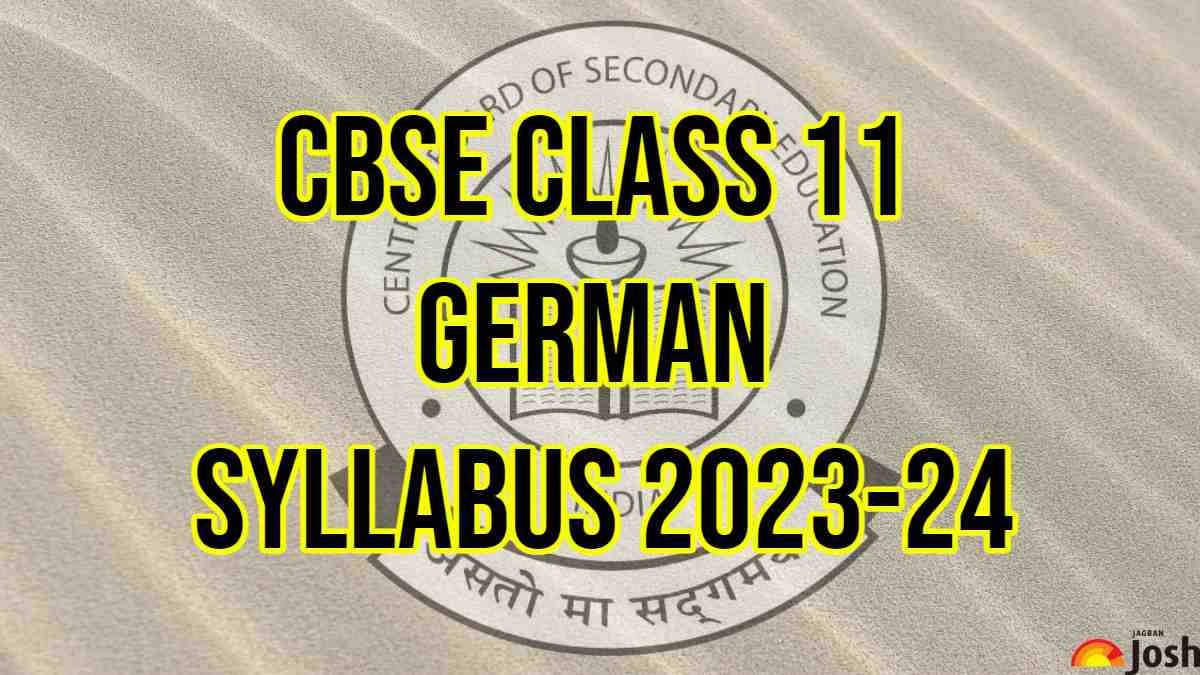 Download CBSE Board Class 11th German Syllabus PDF for session 2023-24