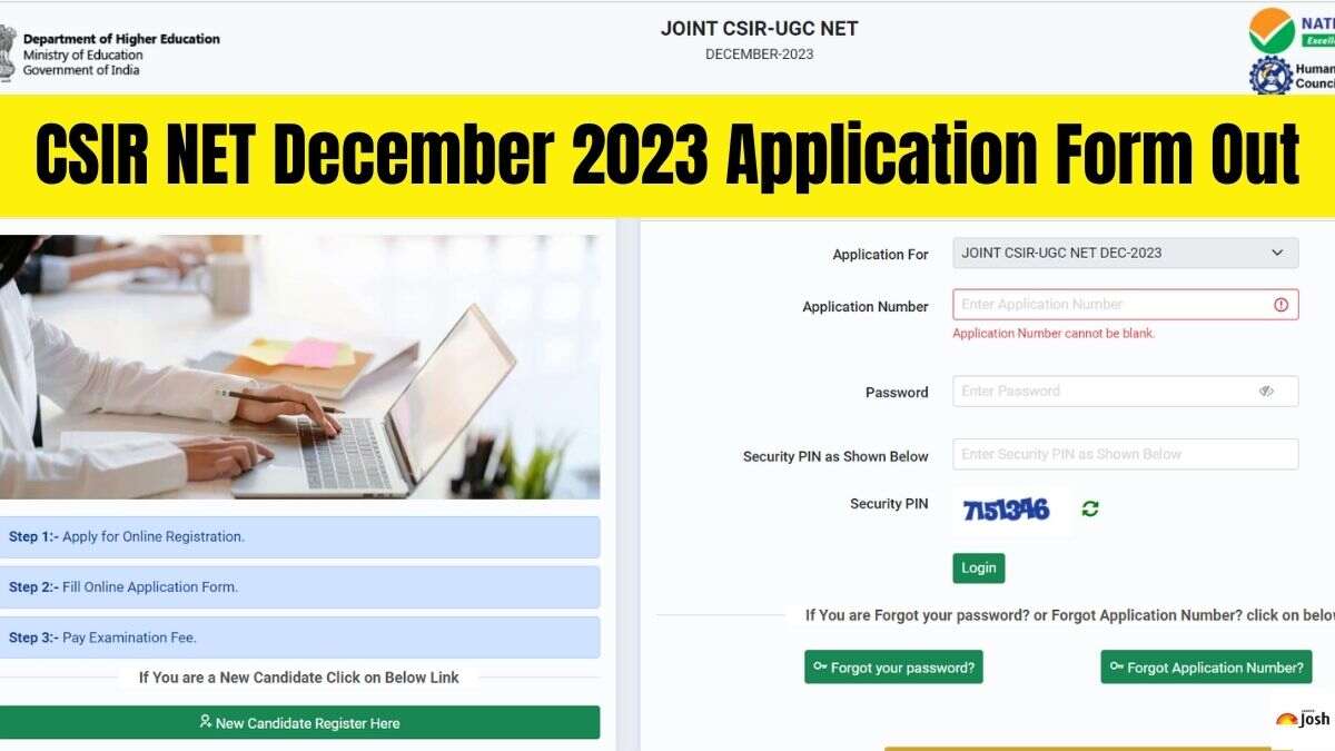 CSIR NET December 2023 Application Form is out. Find the direct link to apply online for CSIR NET exam here.