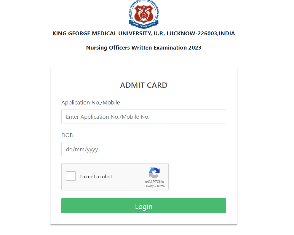 KGMU नर्सिंग ऑफिसर एडमिट कार्ड 2023 डाउनलोड करने के लिए डायरेक्ट लिंक यहां से प्राप्त करें