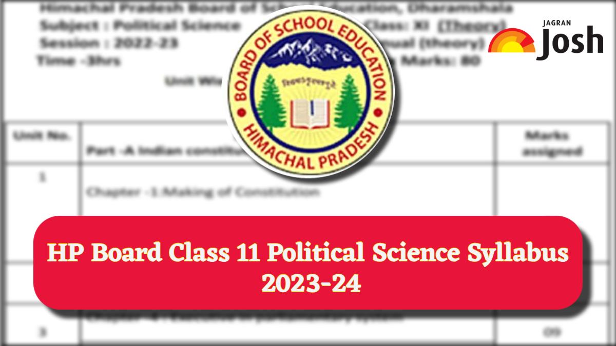 Download HPBOSE Class 11 Political Science Syllabus PDF Here