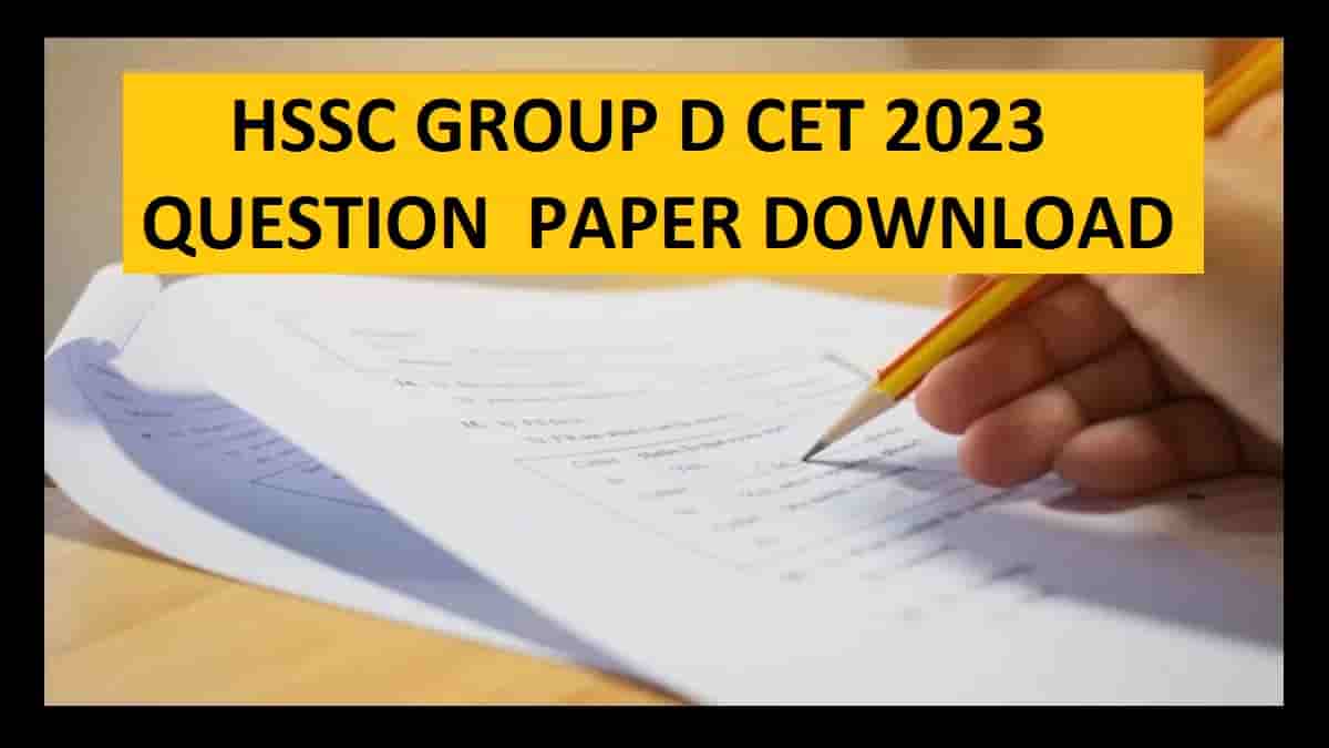 hssc group d question paper 2023