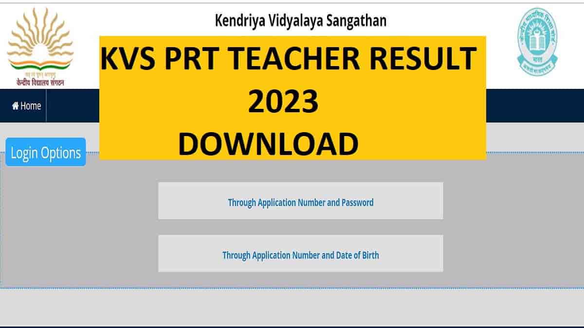 KVS PRT Revised Result 2023 Declared: Download New Merit List and Cutoff Here