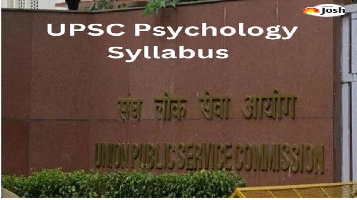 UPSC Psychology Syllabus PDF Download