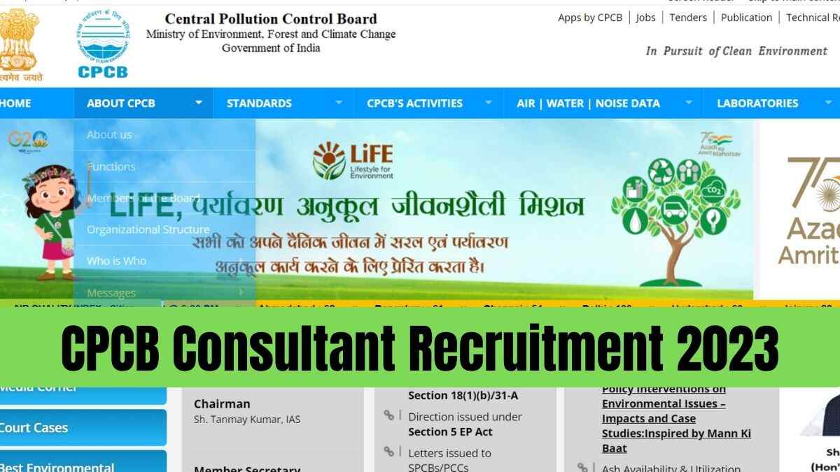 Get all the details for CPCB Consultant Recruitment 2023.