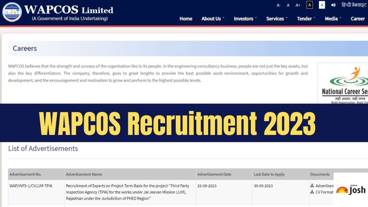 Get all the details regarding WAPCOS Recruitment 2023 here.