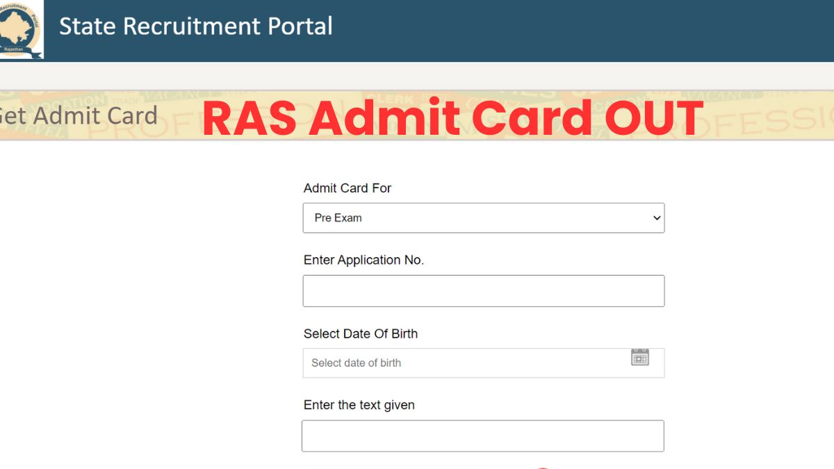 राजस्थान आरएएस  एडमिट कार्ड 28 को आएगा,जारी हुआ नोटिस 