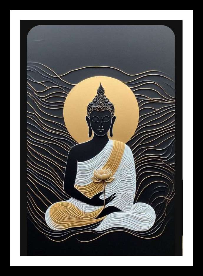 #buddhaacrylicpainting #lotusart #roundcanvasart (1)