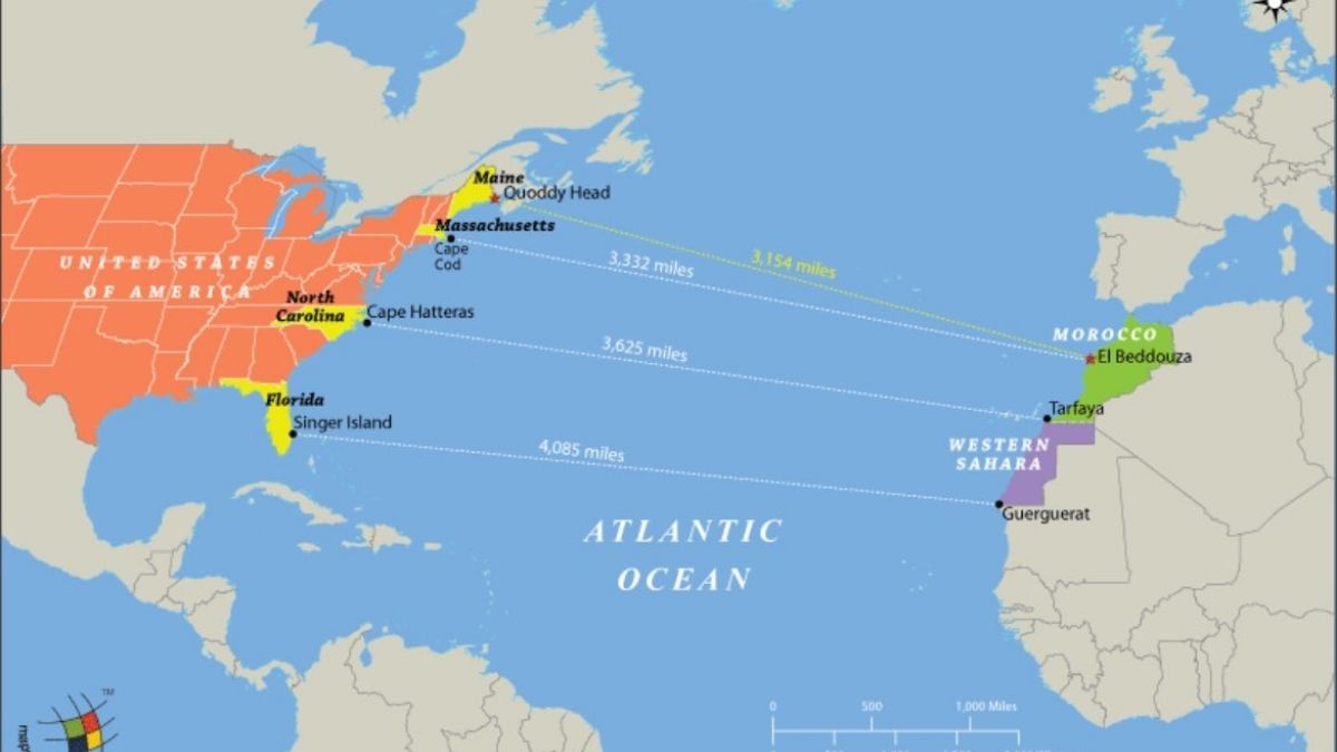 Which is the Closest US State to Africa