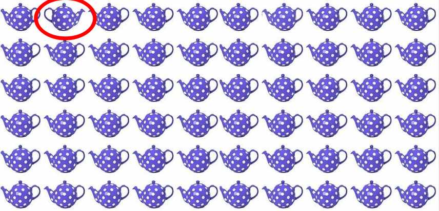 find the different teapot solved