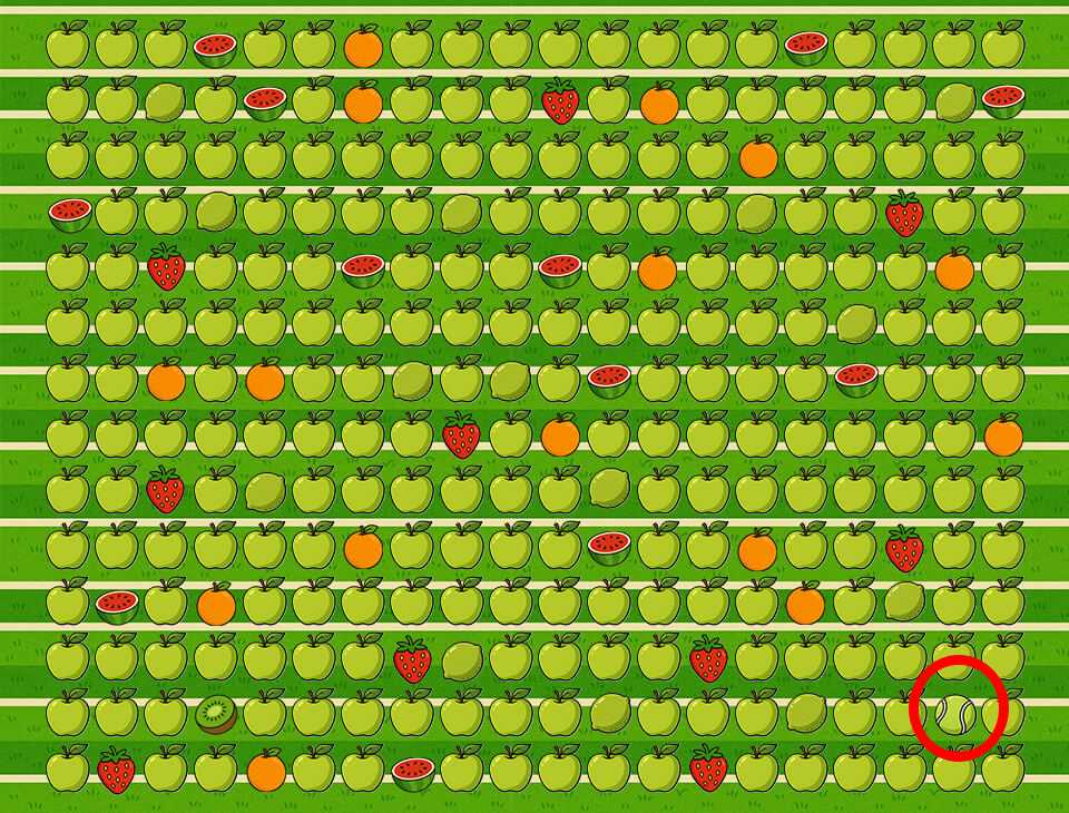 Find the tennis ball solved