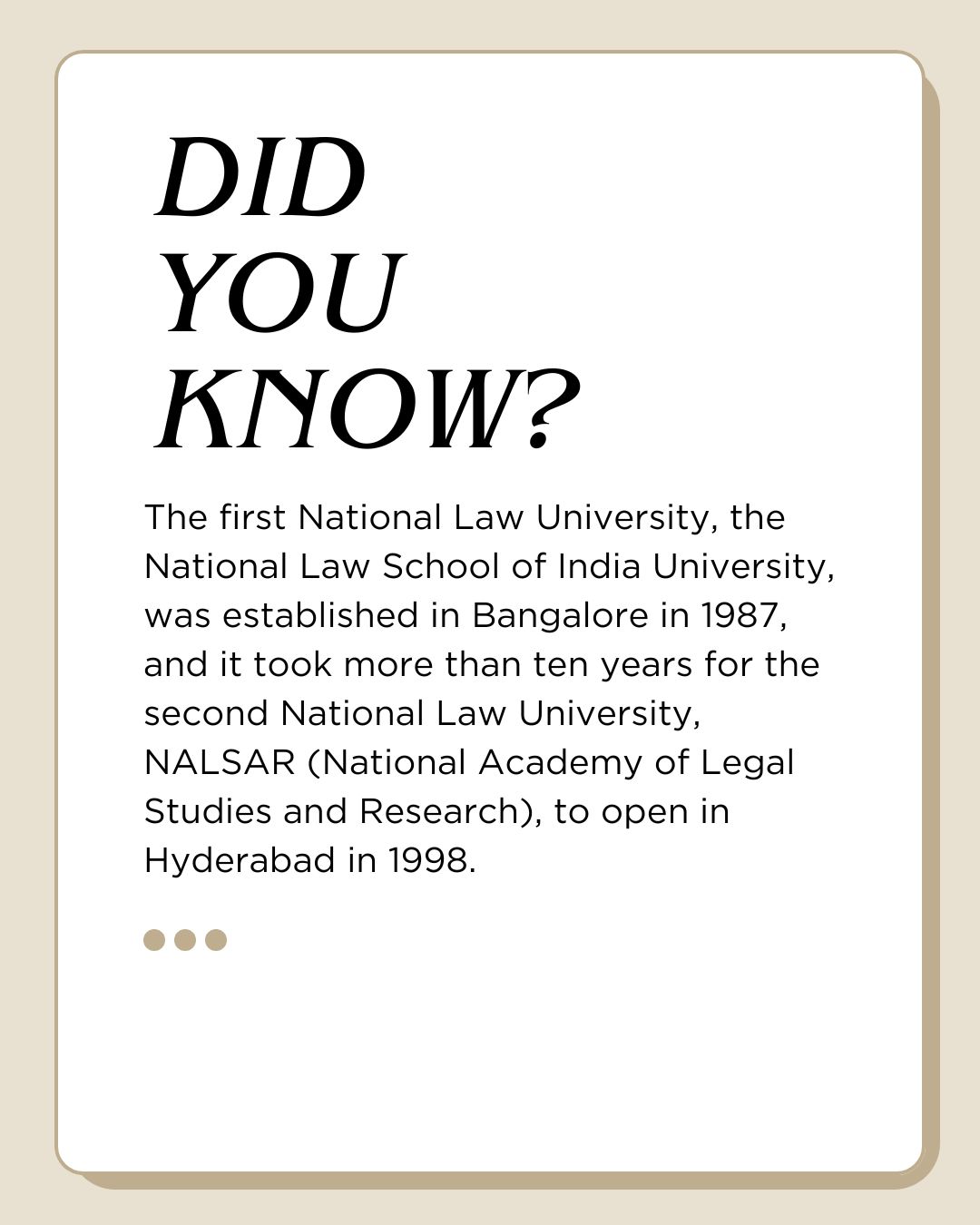 Did You Know Fact for NLU