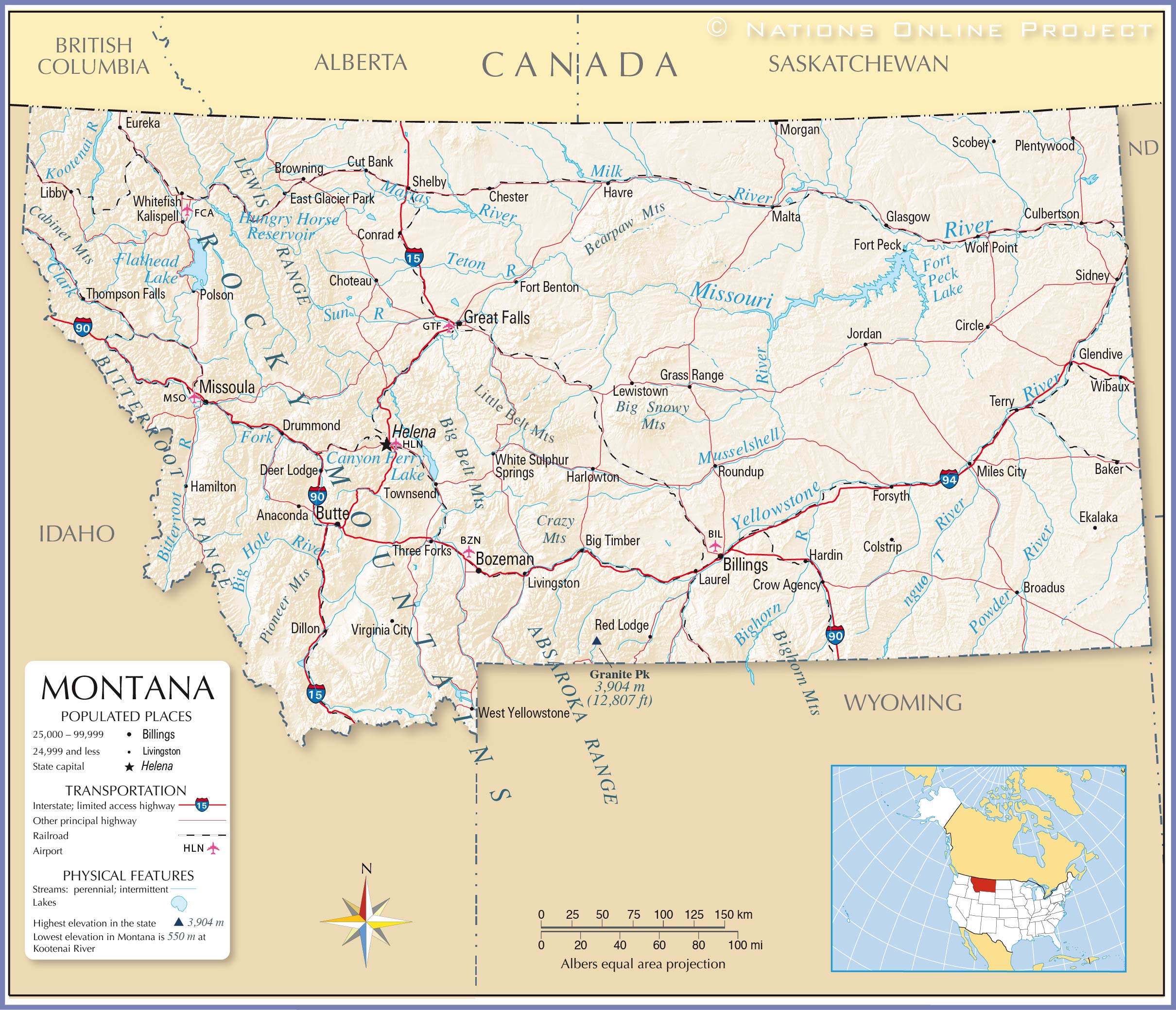 map montana