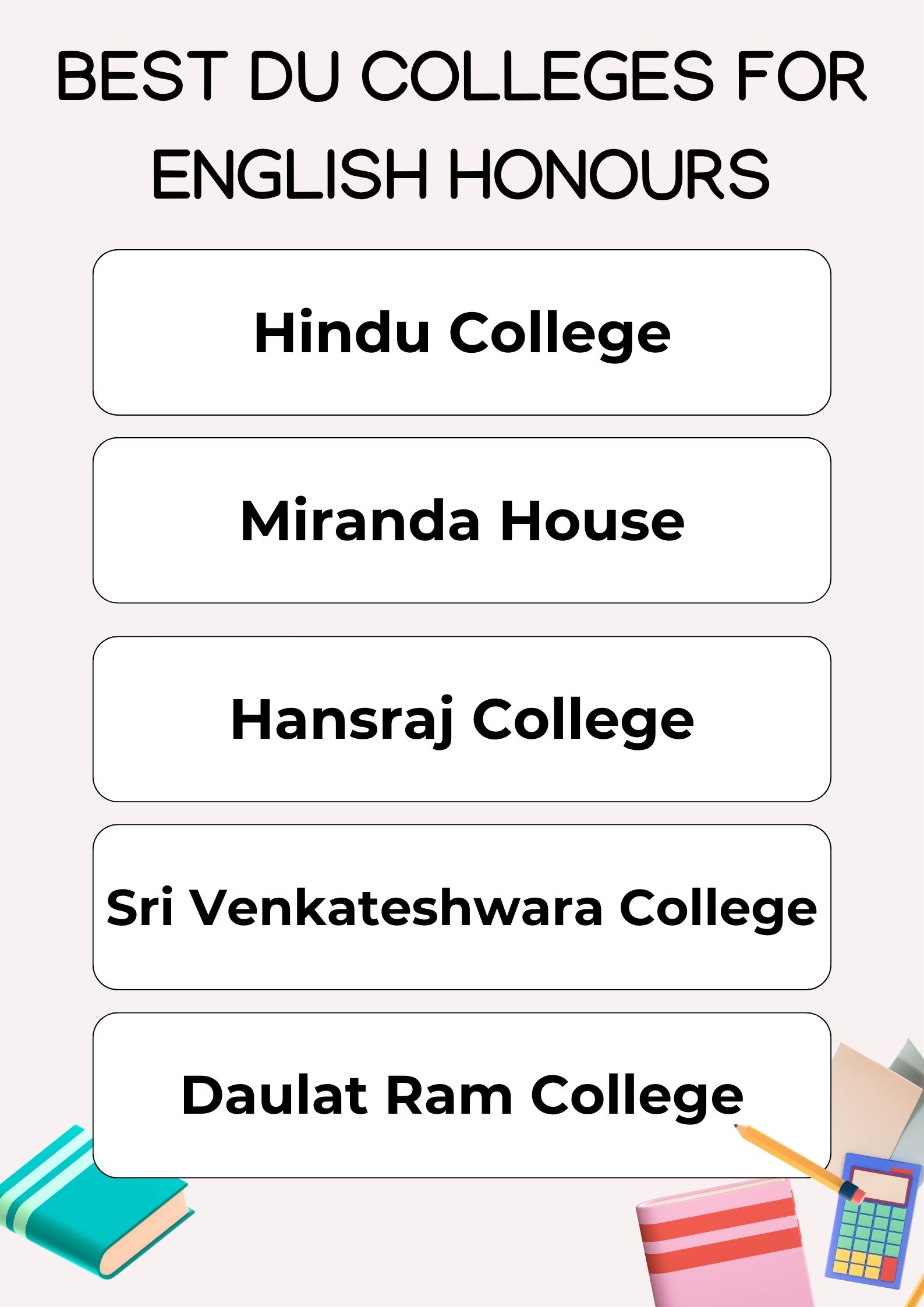 Best DU Colleges for English Honours