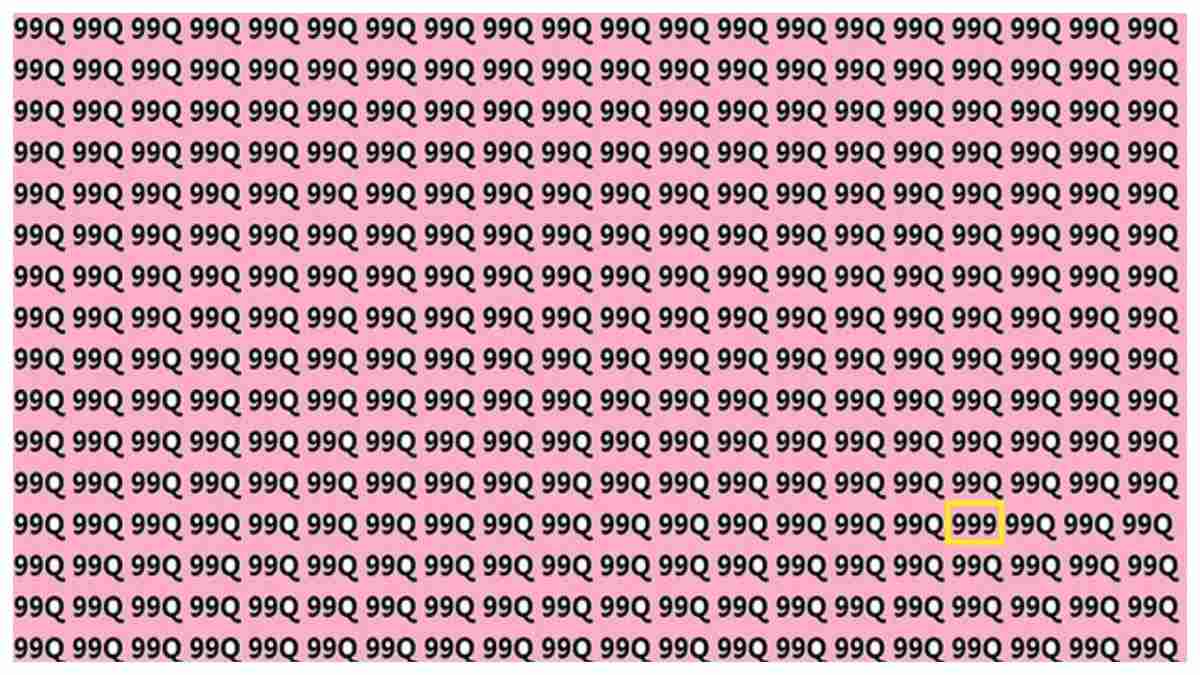 find-999-among-99Q-optical-illusion-answer