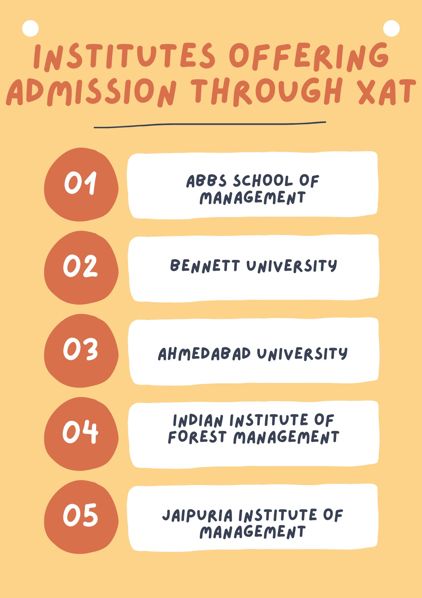 Institutes ofFERING Admission through XAT