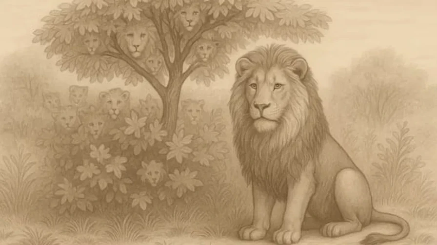 how many lions can you see