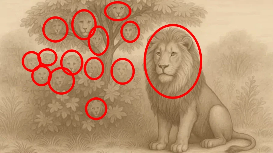 how many lions can you see solved