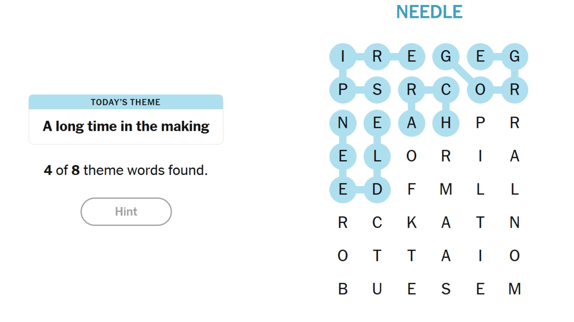 4 theme words are found