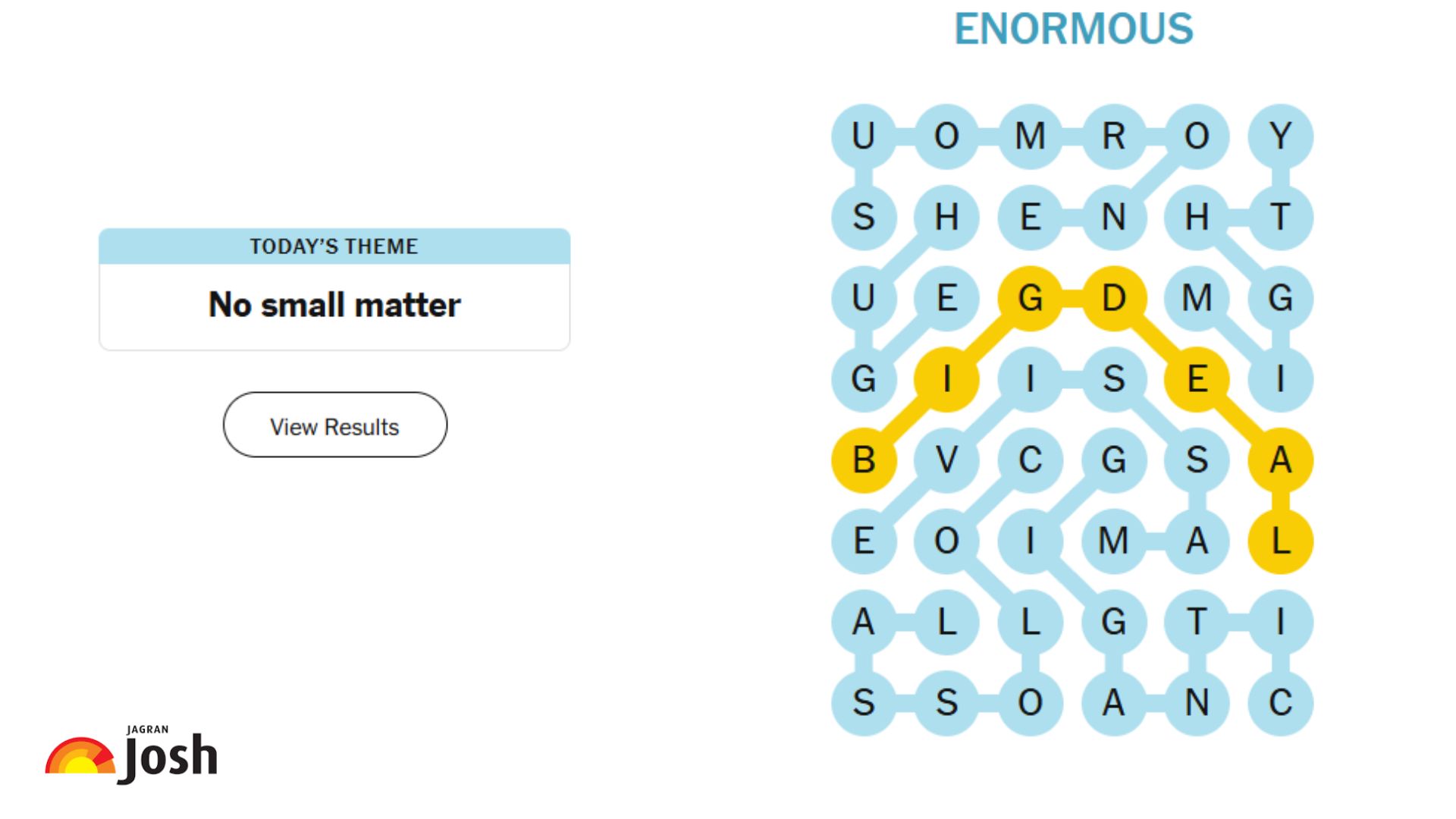Final Answers for No Small Matter Theme