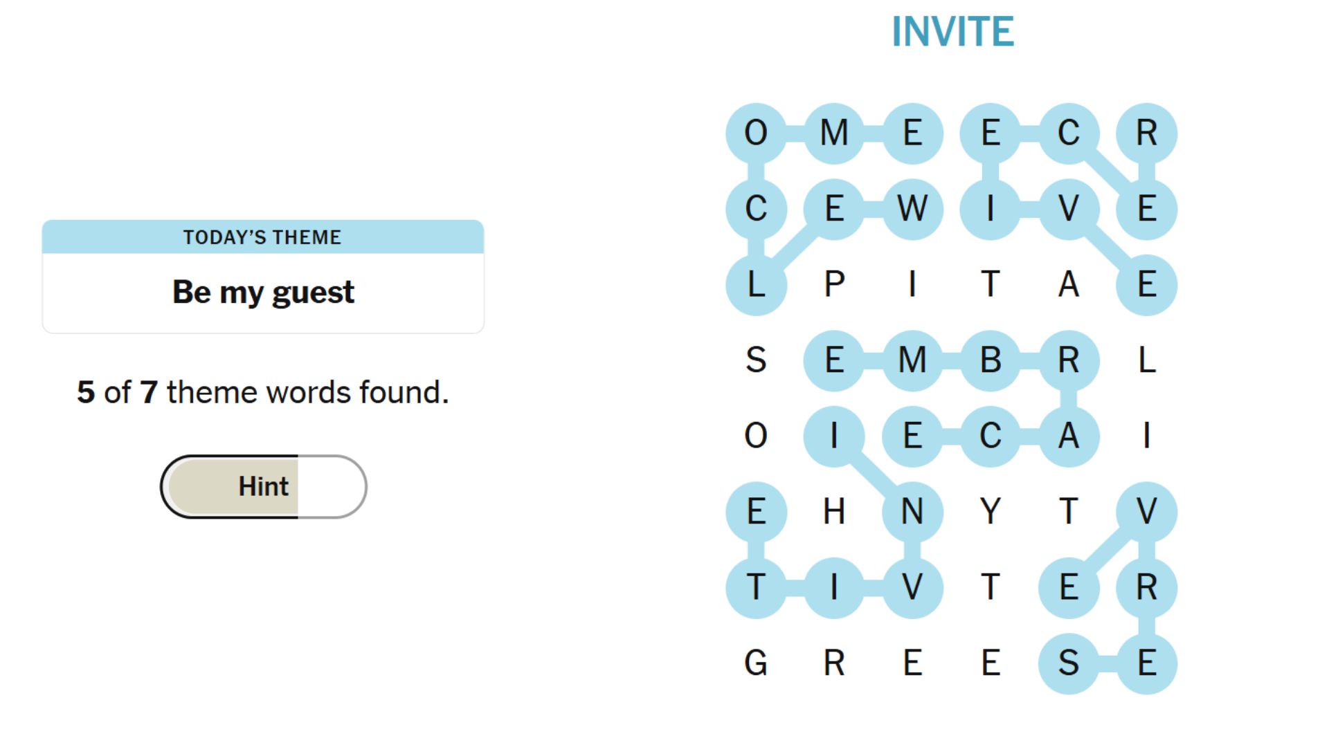 5 out of 7 Words are Found