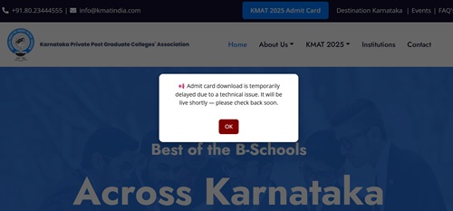 KMAT admit Card 2025 KMAT admit card delayed