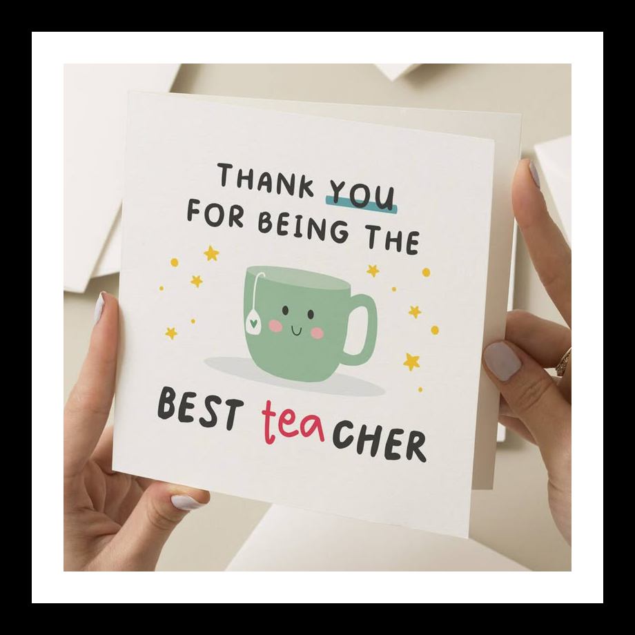 Best Tea Cher Thank You Card