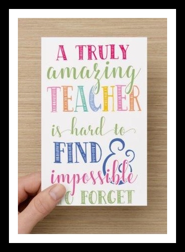 Teacher Card - Great Teacher is Hard to Find & Impossible to Forget