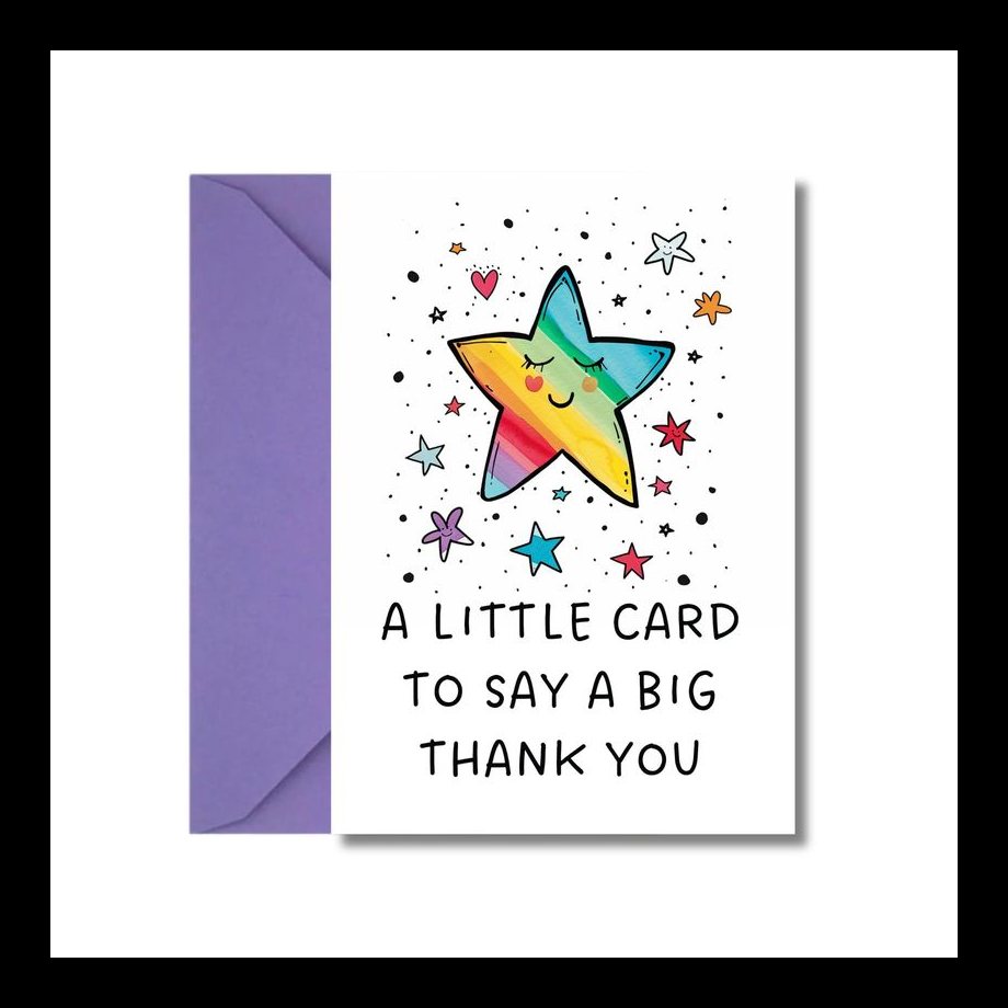 Thank You Card A Little Card To Say A Big Thankyou Perfect For Head Teachers Mentor Goodbye Notes We Will Miss You (Single 3)