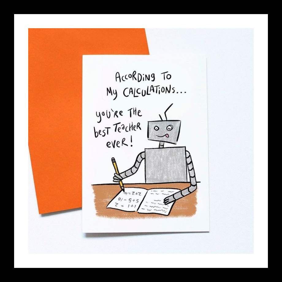 teachers day card mAtH teaCHer