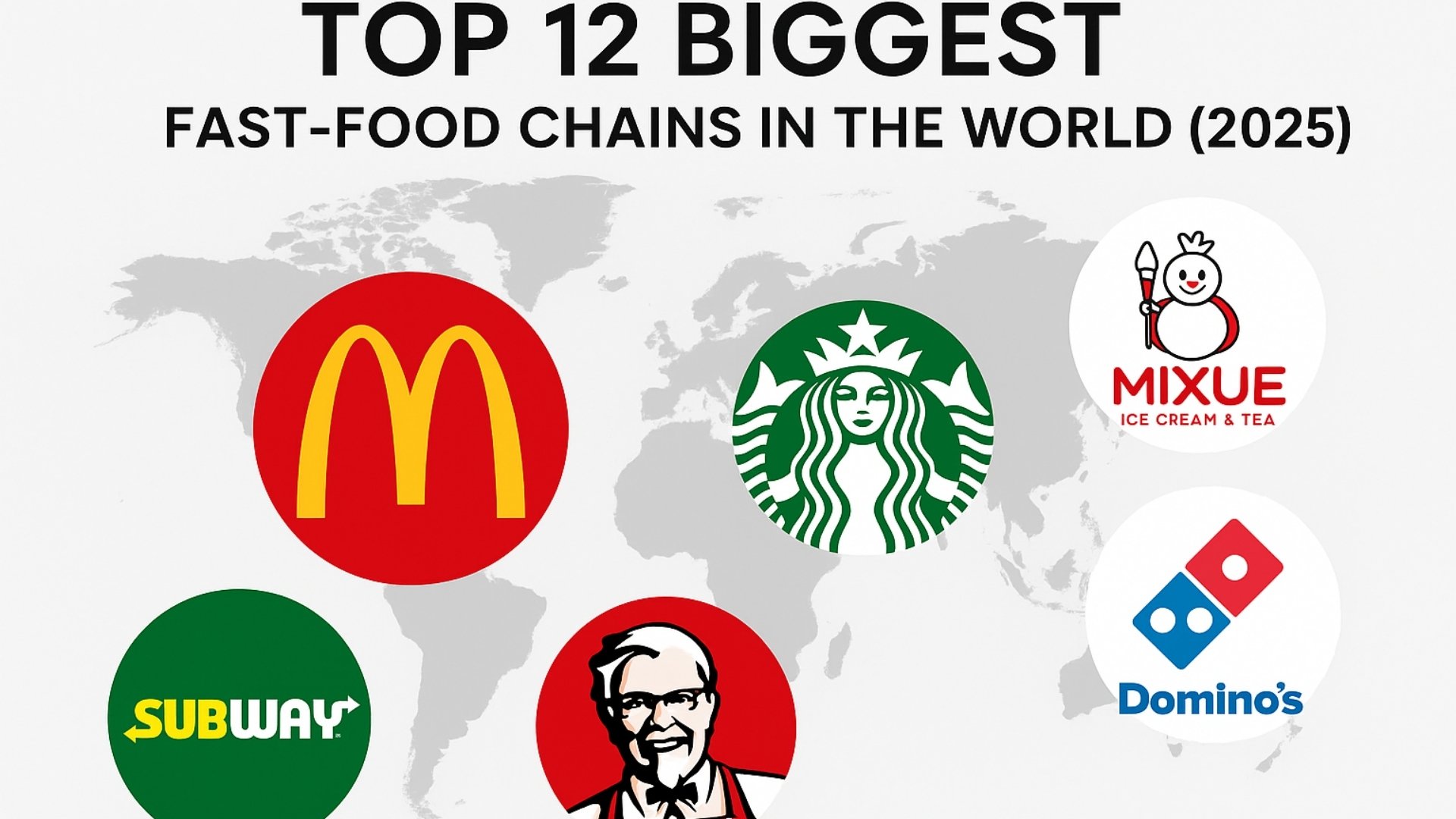 Logos of Top Biggest Fast-Food Chains