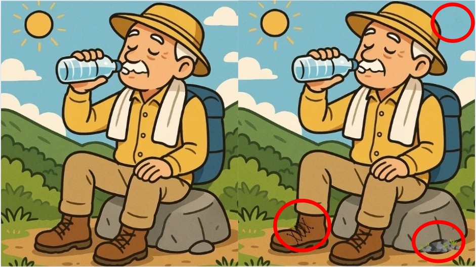 find differences old man solved