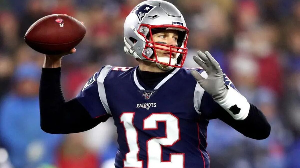 Tom Brady Playing for New England Patriots.