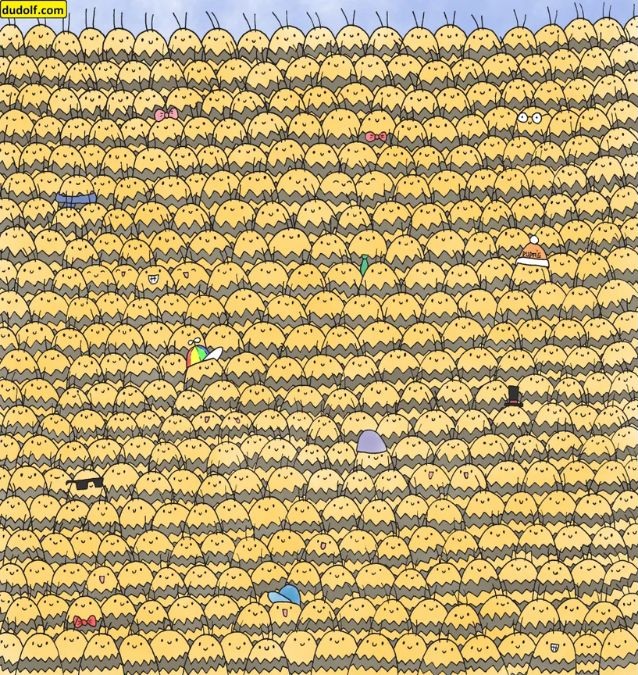 hidden queen bee puzzle find-hidden-queen-bee-optical-illusion