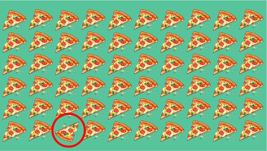 find the odd pizza slice solution