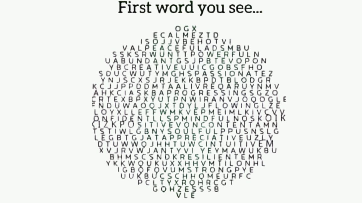 first word you see