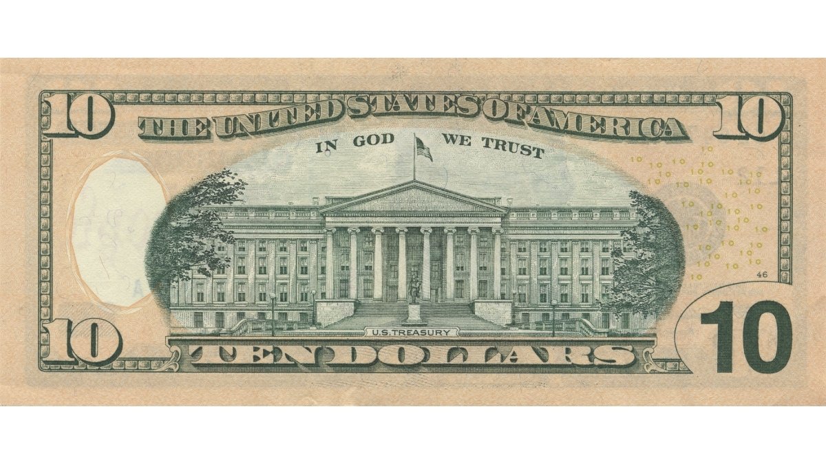 10 dollar bill symbol