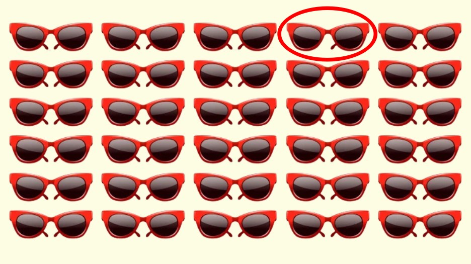 find the different pair of glasses solved