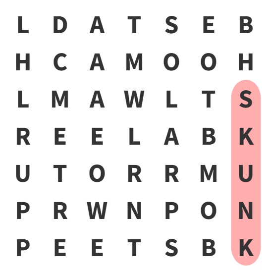 Find the hidden word solution