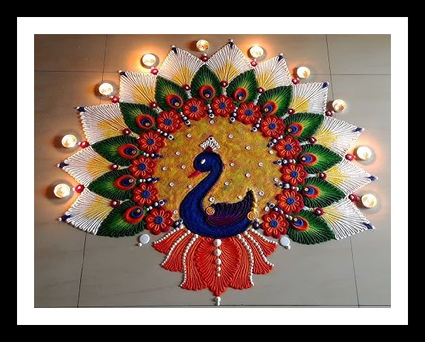 simple diwali rangoli