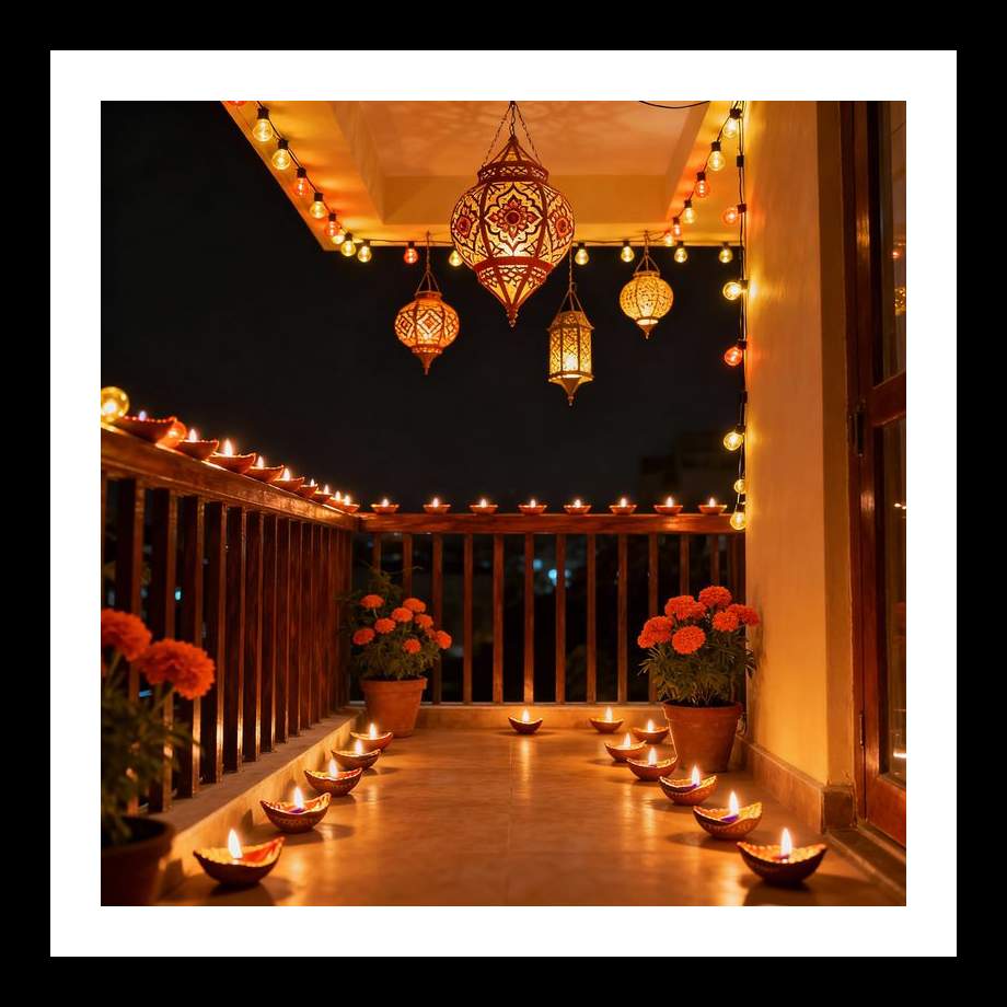 Diwali Balcony Decor That Glows With Tradition & Elegance
