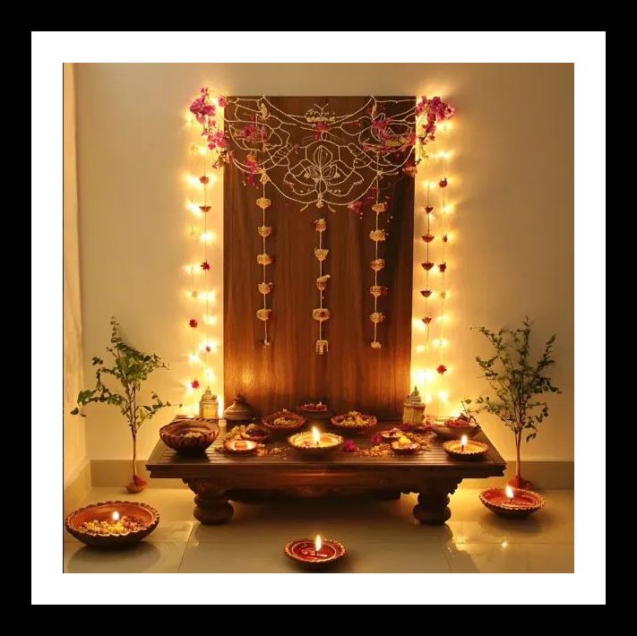 Diwali Decorations at Home_ Elegant Pooja Corner Ideas for a Sacred Celebration