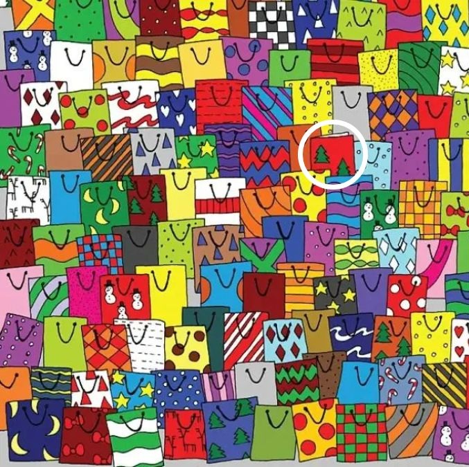 hidden gift bag optical illusion with answer find-hidden-card-optical-illusion-answer