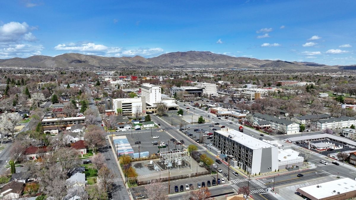 Skyline of Carson City Capital of Nevada