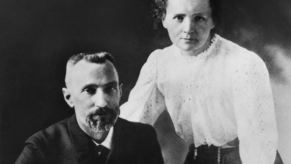 Pierre Curie and Marie Sklodowska Curie (1867-1934), c. 1903. The couple shared the 1903 Nobel Prize in Physics with physicist Henri Becquerel