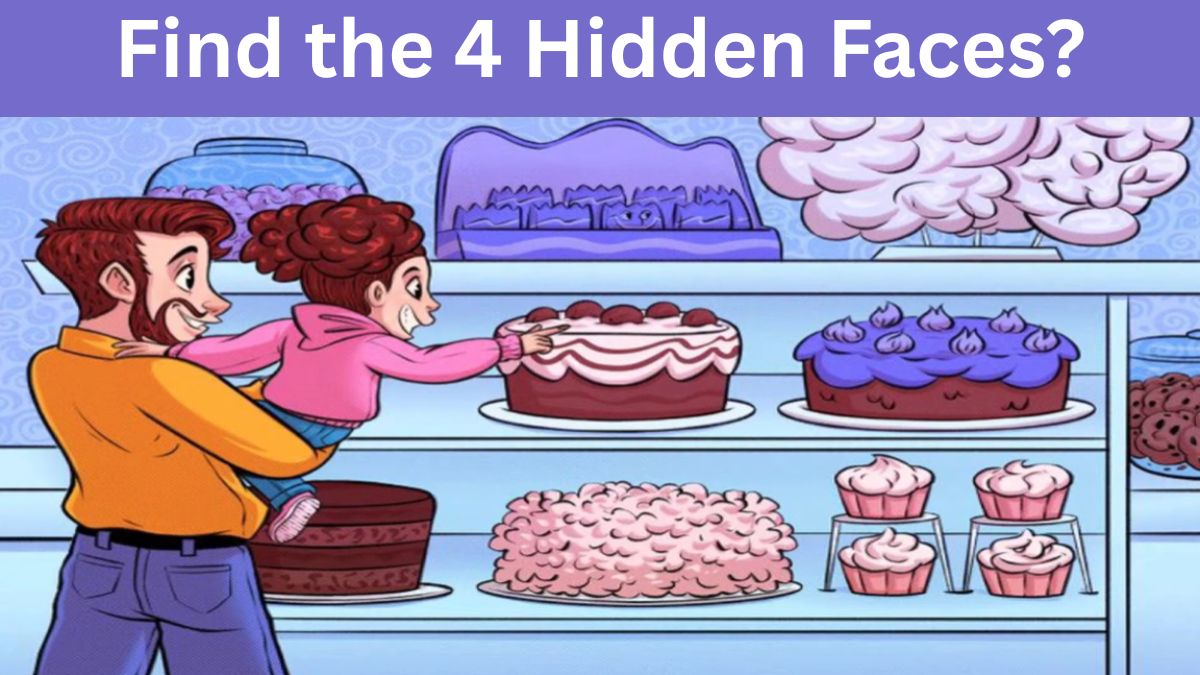 Find the 4 Hidden Face-que