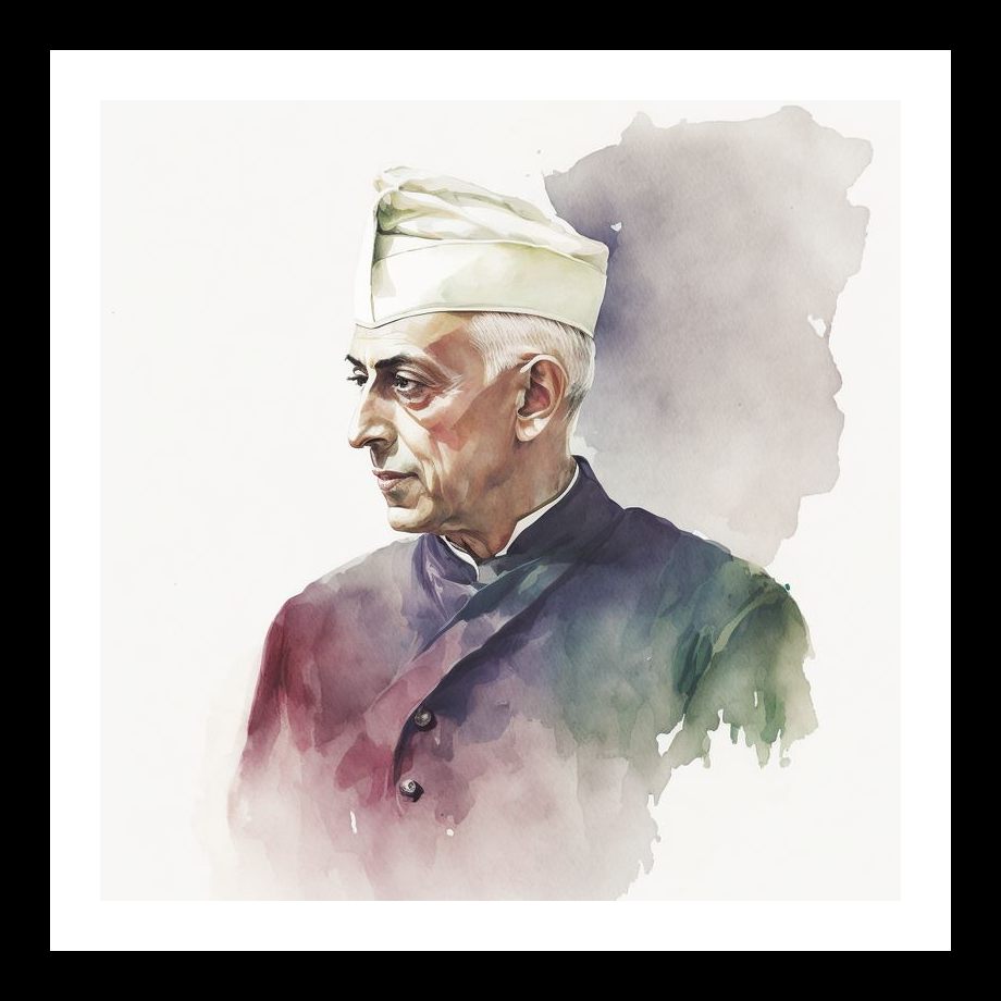 File_Jawaharlal Nehru in watercolour_png - Wikimedia Commons