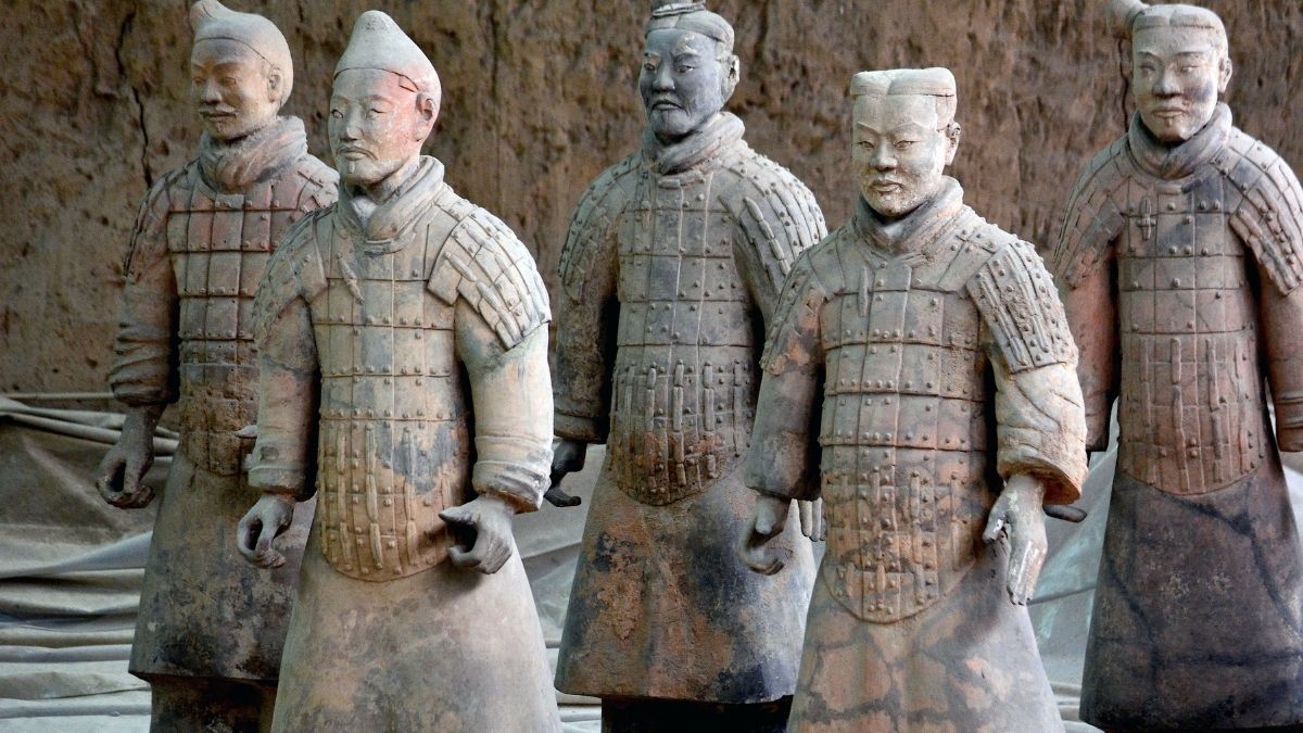 Terracotta Army in China features thousands of life-sized warriors buried with Emperor Qin Shi Huang