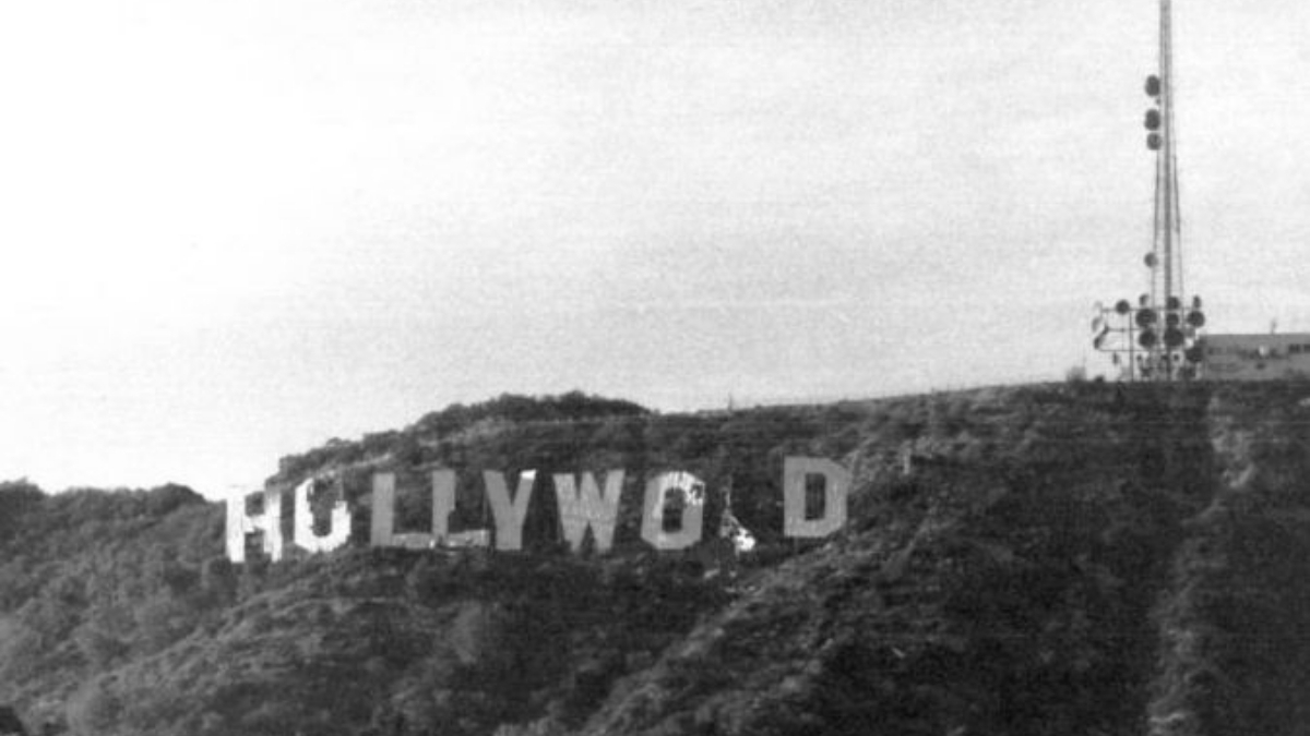 Hollywood Sign before Restoration Famous World Landmark