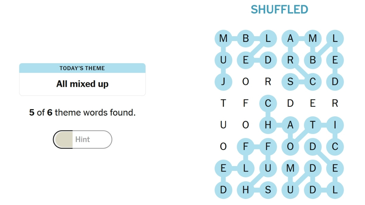 NYT Strands Answers for Tuesday November 18, 2025
