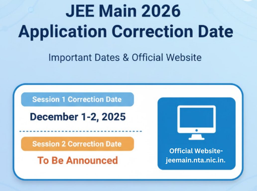 JEE Main Correction Form 2026 Date